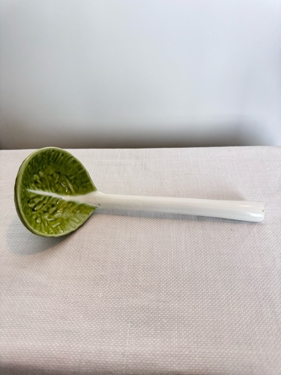 Vintage Other - Ceramic Cabbage Leaf Serving Spoon Ladle